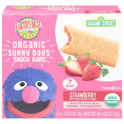 Earth's Best Organic Snack Bars, Strawberry, Sunny Days