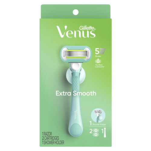 Venus Gillette Venus Extra Smooth Extra Smooth Pink Women's Razor Handle + 2 Blade Refills