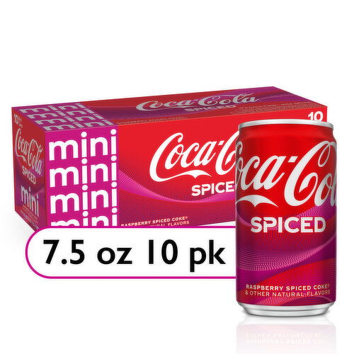 Coca-Cola Spiced Coca-Cola Spiced Raspberry Fridge Pack Cans, 7.5 fl oz, 10 Ct