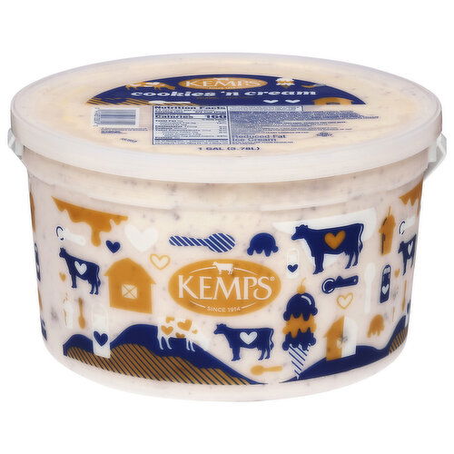 Kemps Ice Cream, Cookies 'n Cream, Reduced Fat