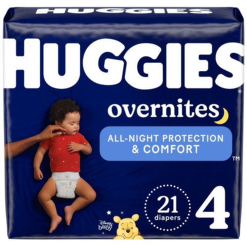 Huggies Overnites Diapers, Disney Baby, Size 4 (22-37 lb)