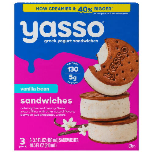 Yasso Greek Yogurt Sandwiches, Vanilla Bean