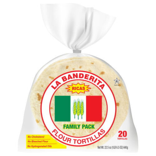 La Banderita Ricas Flour Tortillas, Family Pack