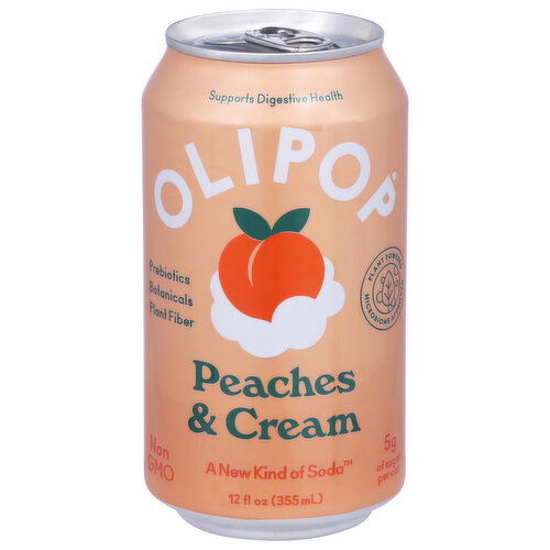 Olipop Soda, Peaches & Cream