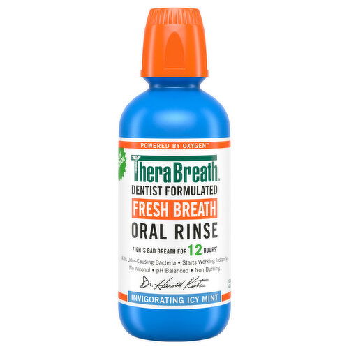 TheraBreath Oral Rinse, Fresh Breath, Invigorating Icy Mint