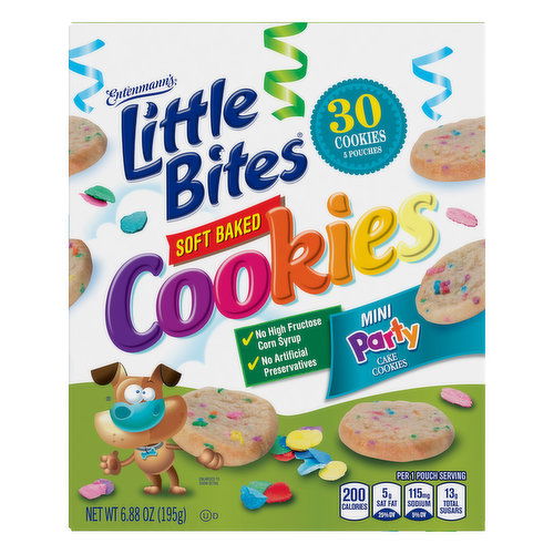 Entenmann's Little Bites Entenmann's Little Bites Soft Baked Party Cake Cookies, 5 pouches, 6.88 oz