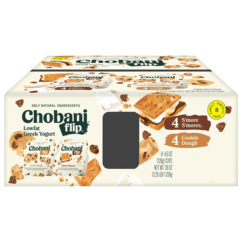 Chobani Flip Yogurt, Greek, Low-Fat, 8 Family Variety Pack