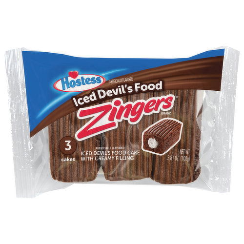 Hostess Zingers Cake, Iced Devil's Food