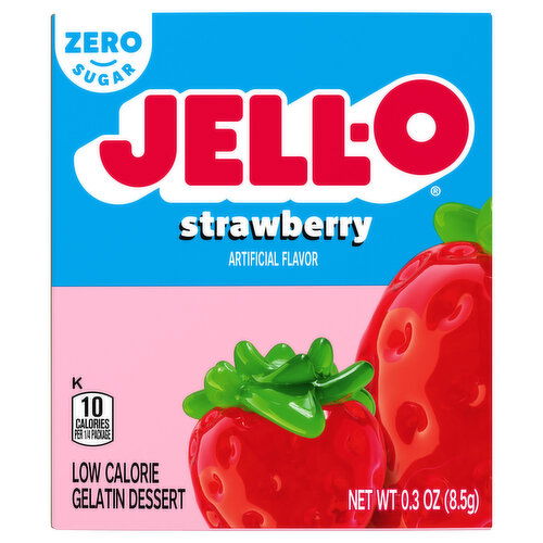 Jell-O Zero Sugar Strawberry Flavor Gelatin