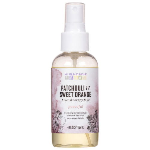 Aura Cacia Aromatherapy Mist, Peaceful, Pachouli & Sweet Orange