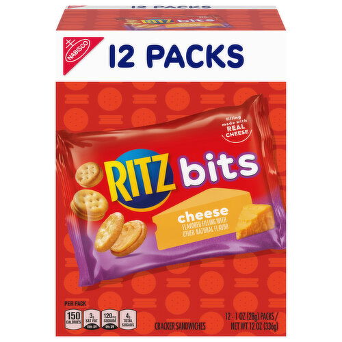 Ritz Cracker Sandwiches, Cheese, Bits, 12 Packs