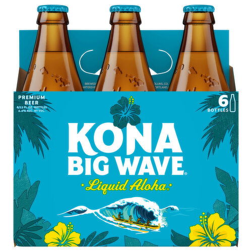 Kona Big Wave Beer, Premium, Liquid Aloha