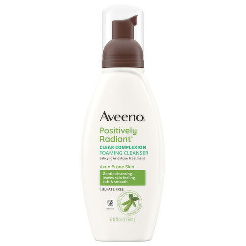 Aveeno Positively Radiant Foaming Cleanser, Clear Complexion