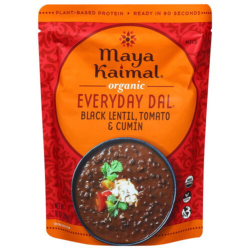 Maya Kaimal Everyday Dal, Organic, Black Lentil, Tomato & Cumin, Mild