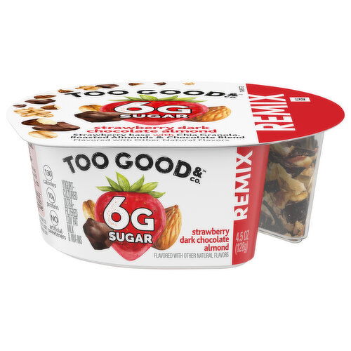 Too Good & Co. Yogurt & Mix-Ins, Remix, Strawberry Dark Chocolate Almond