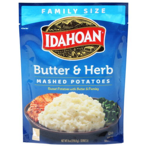 Idahoan Mashed Potatoes, Butter & Herb, Family Size