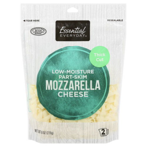 Essential Everyday Cheese, Mozzarella, Thick Cut