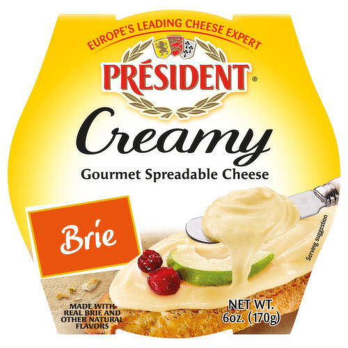 President Creamy Gourmet Brie Spreadable Cheese