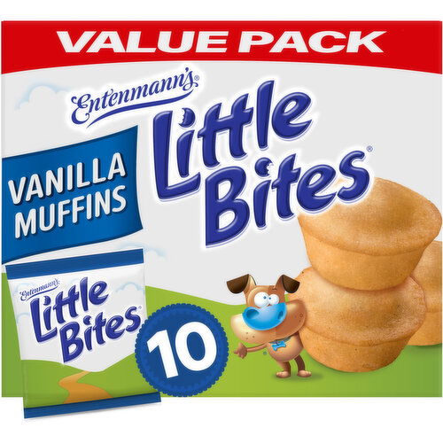 Entenmann's Little Bites Vanilla Mini Muffins, Value Pack, 10 packs, (4 ct each), 16.5 lbs  Case