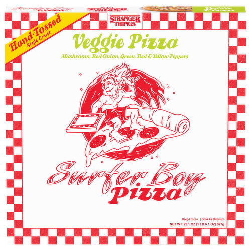 Surfer Boy Pizza Pizza, Hand-Tossed Style Crust, Veggie