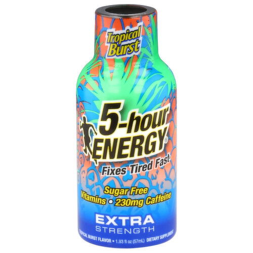 5-Hour Energy Sugar Free Extra Strength Tropical Burst Flavor Energy Shot