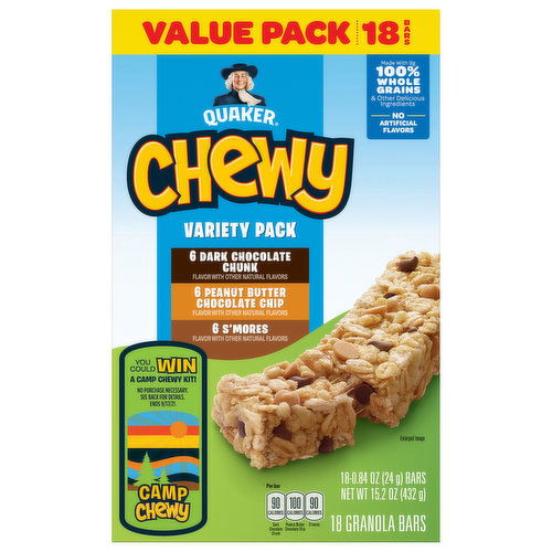 Quaker Oats Chewy Granola Bars, Variety Pack, Value Pack