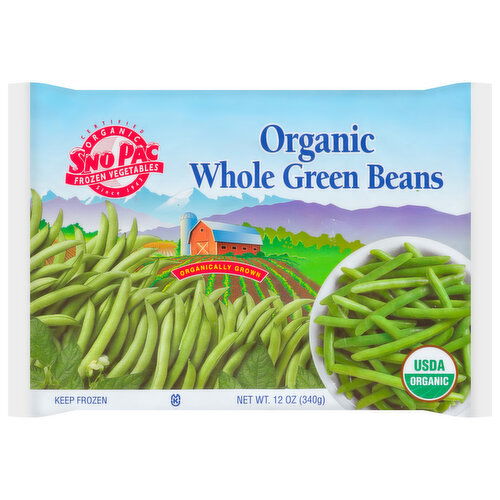 Sno Pac Green Beans, Organic, Whole