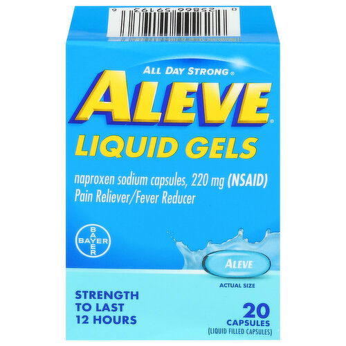 Aleve Pain Reliver/Fever Reducer, Liquid Gels, Capsules