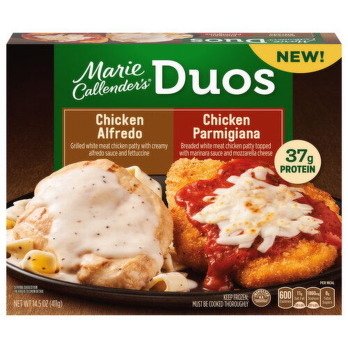 Marie Callender's Duos Chicken Alfredo & Chicken Parmigiana, Frozen Meal