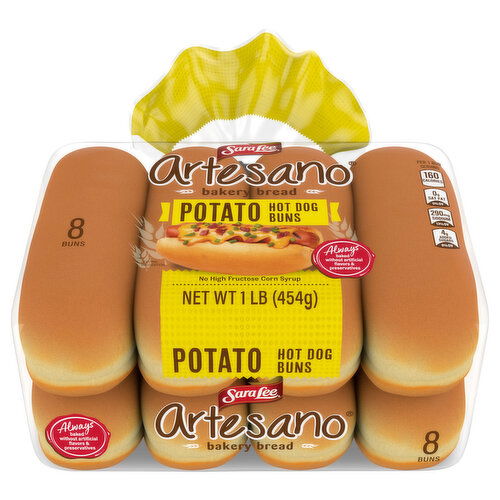 Sara Lee Artesano Potato Hot Dog Buns