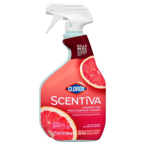 Clorox Scentiva Multi-Surface Cleaner, Disinfecting, Grapefruit & Orange Blossom