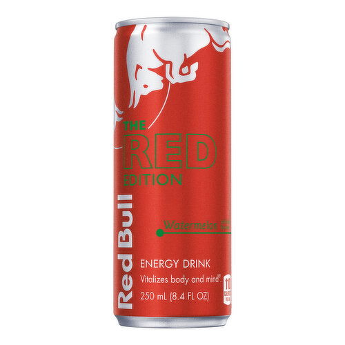 Red Bull Red Edition Energy Drink, Watermelon, 80mg Caffeine