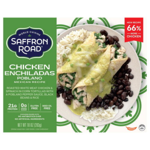 Saffron Road Poblano Mexican Recipe Chicken Enchiladas