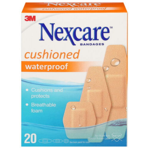 Nexcare Bandages, Cushioned, Waterproof