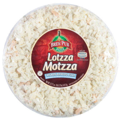 Lotzza Motzza Chicken Alfredo pizza