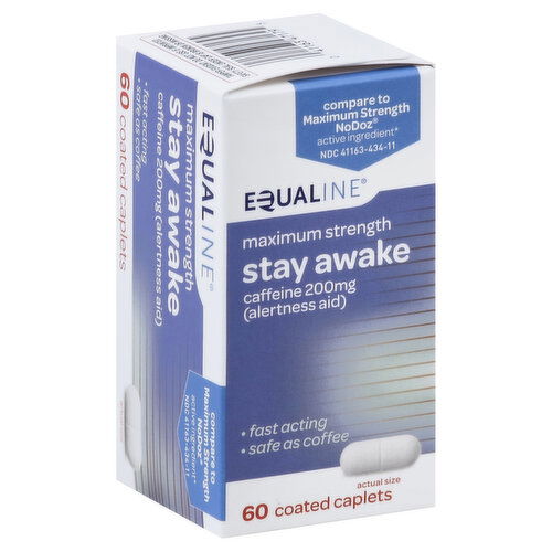 Equaline Stay Awake, Maximum Strength, 200 mg, Coated Caplets