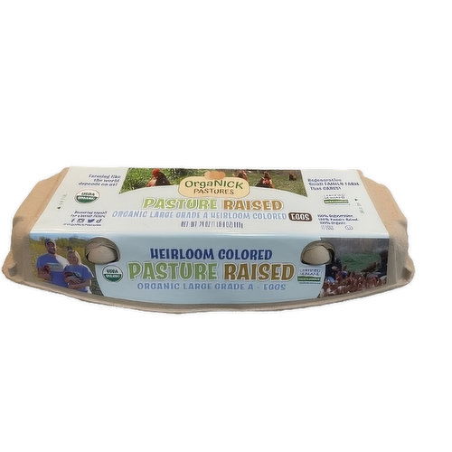 OrgaNick Pastures Pasture Raised Organic Heirloom Eggs