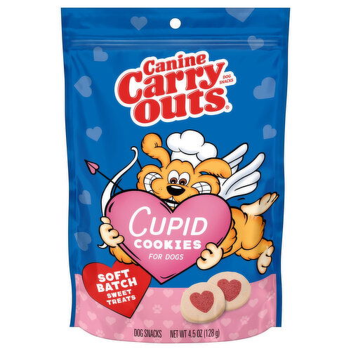 Canine Carry Outs Dog Snacks, Cupid Cookies for Dogs