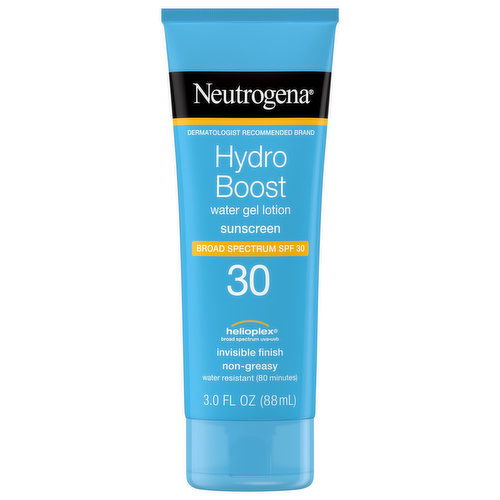 Neutrogena Hydro Boost Sunscreen, Water Gel Lotion, Broad Spectrum SPF 30