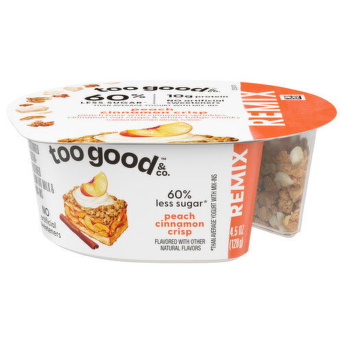 Too Good & Co. Yogurt, Low Fat, Peach Cinnamon Crisp