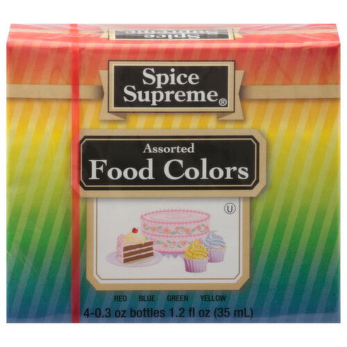 Spice Supreme Food Colors, Assorted