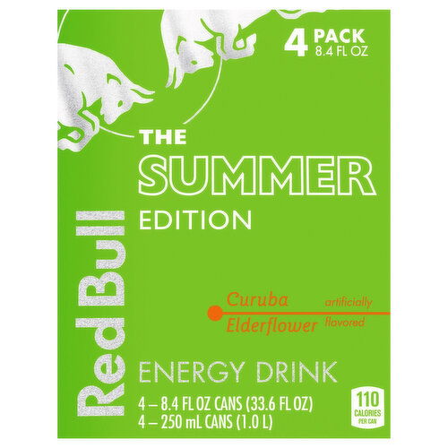 Red Bull The Summer Edition Energy Drink, Curuba Elderflower, 4 Pack