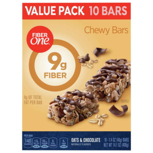 Fiber One Chewy Bars, Oats & Chocolate, Value Pack