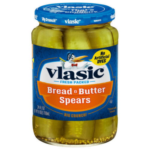 Vlasic Pickles, Bread & Butter Spears, Fresh Packed