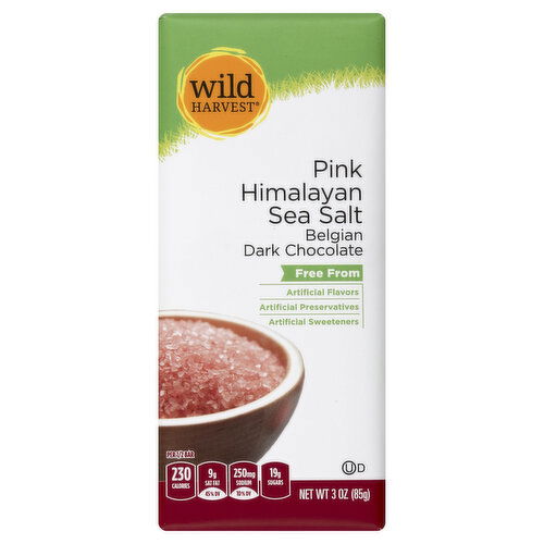 Wild Harvest Dark Chocolate, Belgian, Pink Himalayan Sea Salt