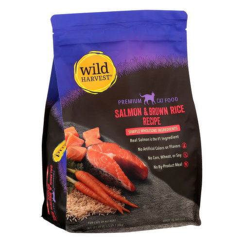 Wild Harvest Cat Food, Premium, Salmon & Brown Rice Recipe