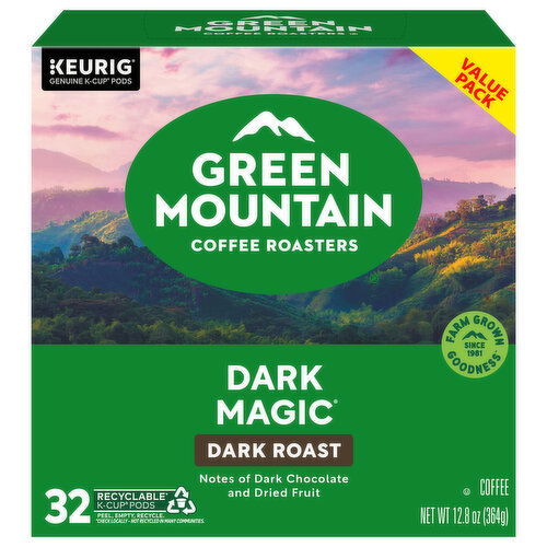 Green Mountain Coffee Roasters K-Cup Pods Dark Roast Dark Magic Coffee Value Pack
