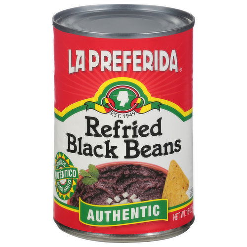 La Preferida Black Beans, Refried, Authentic