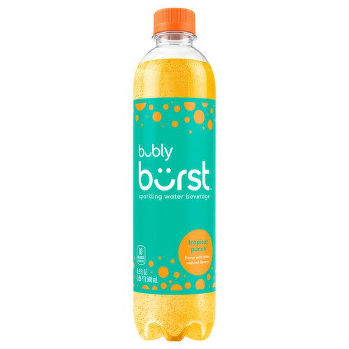 Bubly Burst Water Beverage, Tropical Punch, Sparkling