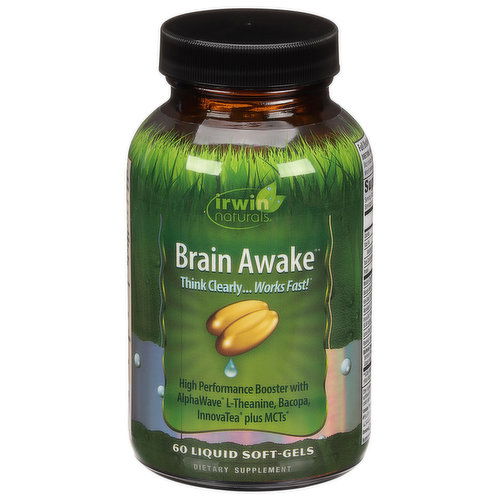 Irwin Naturals Brain Awake, Liquid Soft-Gels